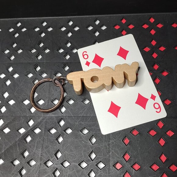 Wooden Tony Keychain - Picture 6 of 6